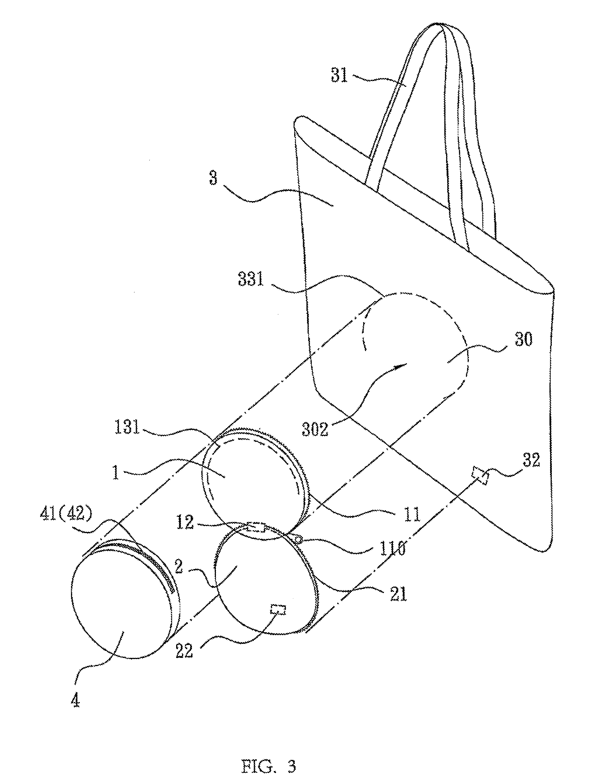 Cover-type containing structure for flexible enclosures