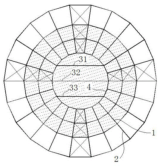 A sliding form system variable diameter assembled sliding form platform