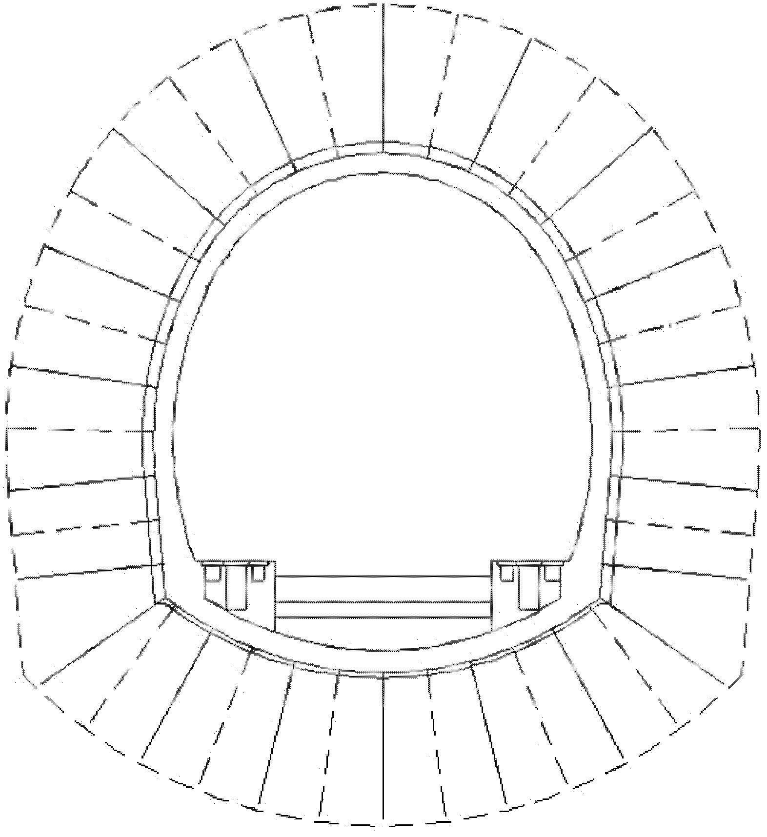 Method for performing curtain grouting construction on tunnel by water rich fault influence zone