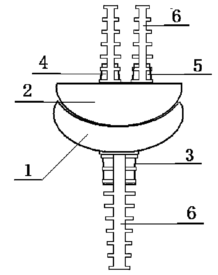 Externally clamping fixed high-functionality artificial wrist joint prosthesis device