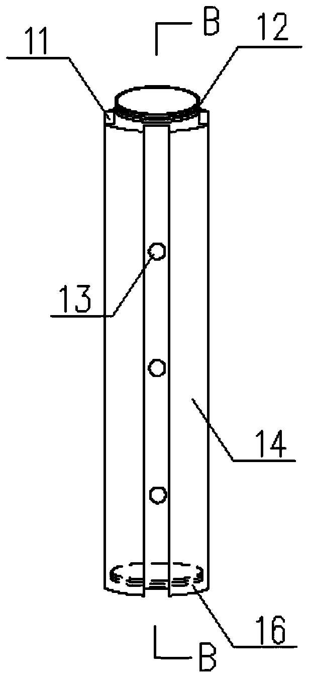 Segmented grouting device and grouting method for grouting steel shock tube