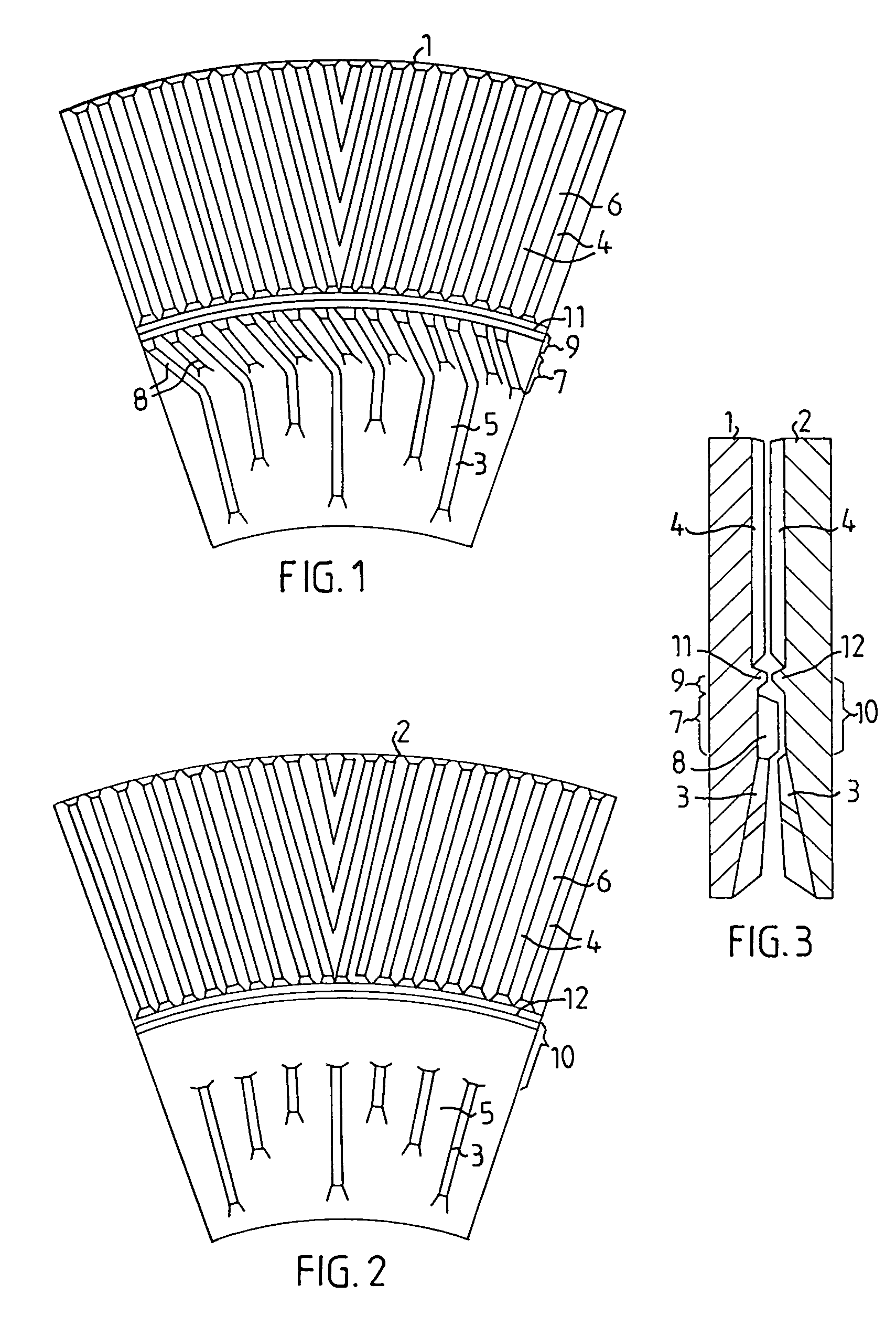 Pair of opposed co-operating refining elements