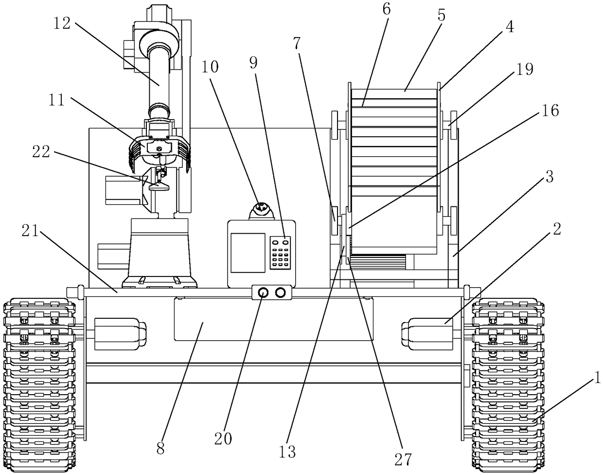 Crawler type pineapple picking machine