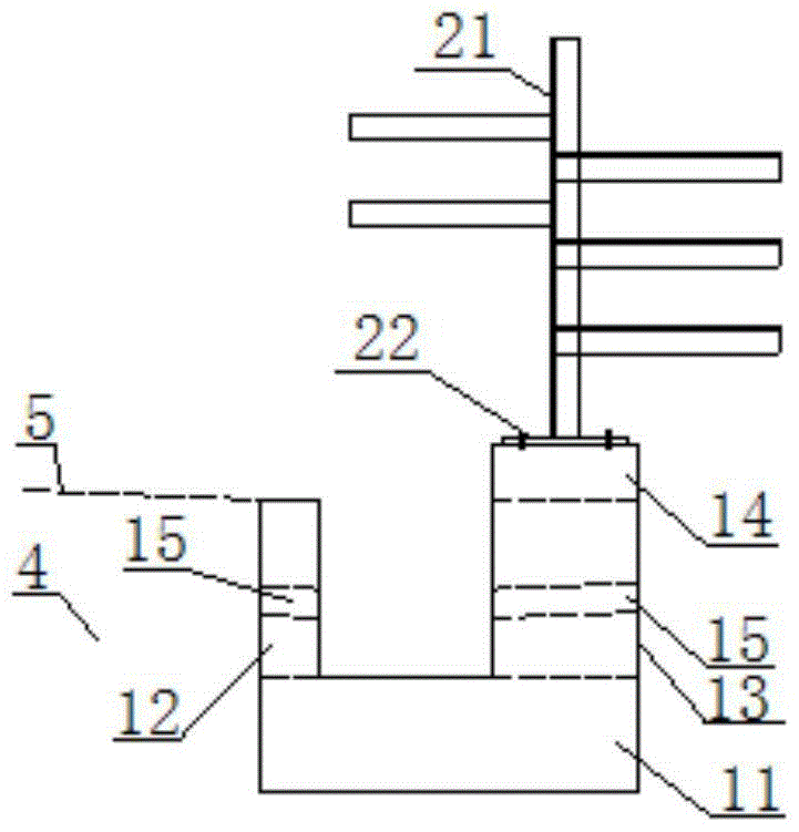 Inter-line drainage structure for medium-and-low-speed magnetic-levitation low-altitude double-line district