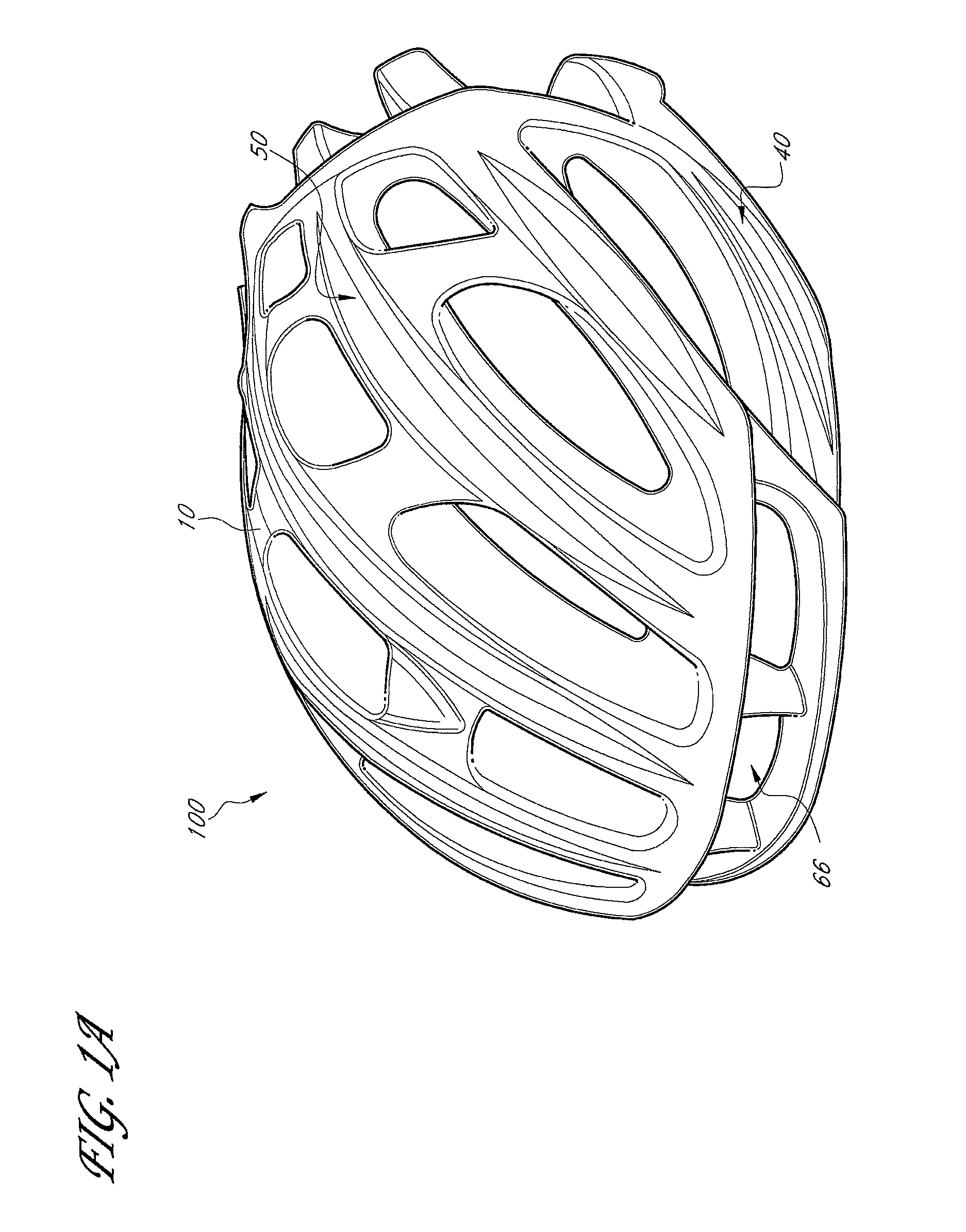 Bicycle helmet with reinforcement structure