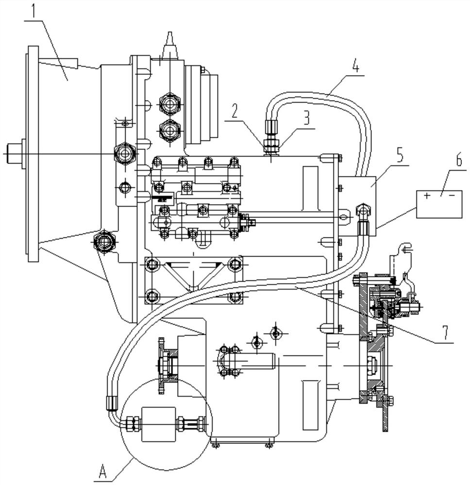 Automatic oil filtering device for loader gearbox