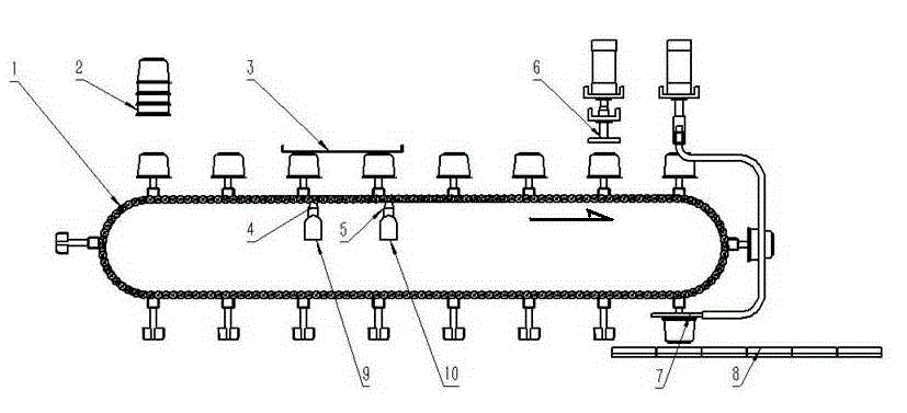 Stepping type automatic cleaning device of plastic bowls