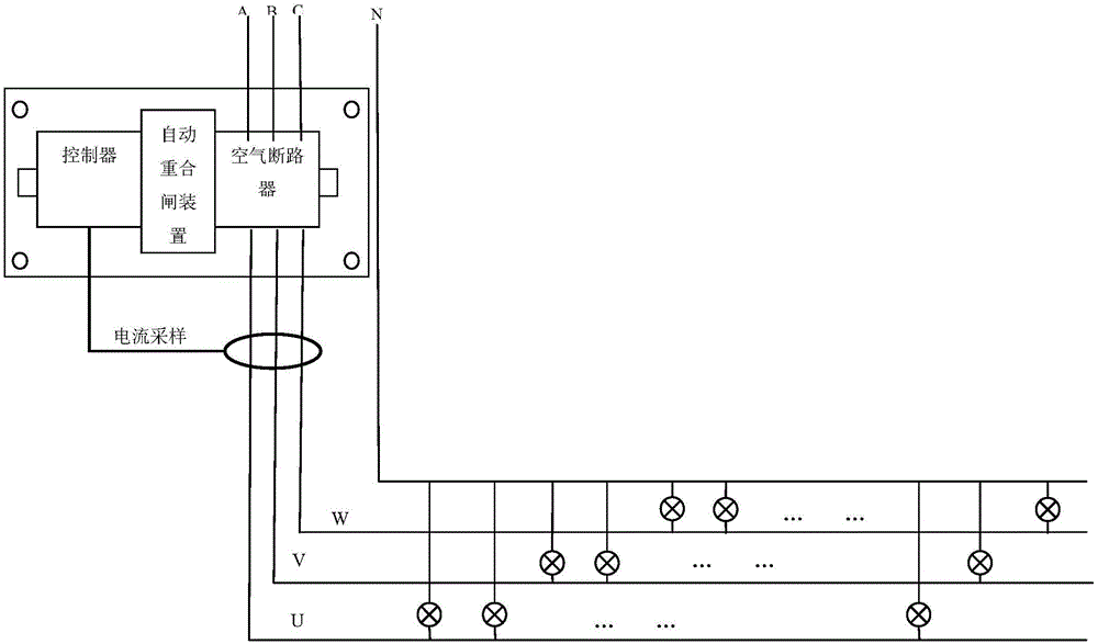 Leakage current vector break variable detection-based lighting circuit safety protector