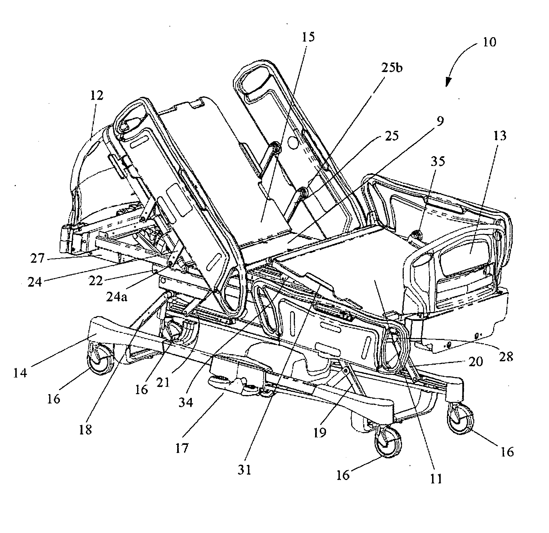 Diagnostic and control system for a patient support