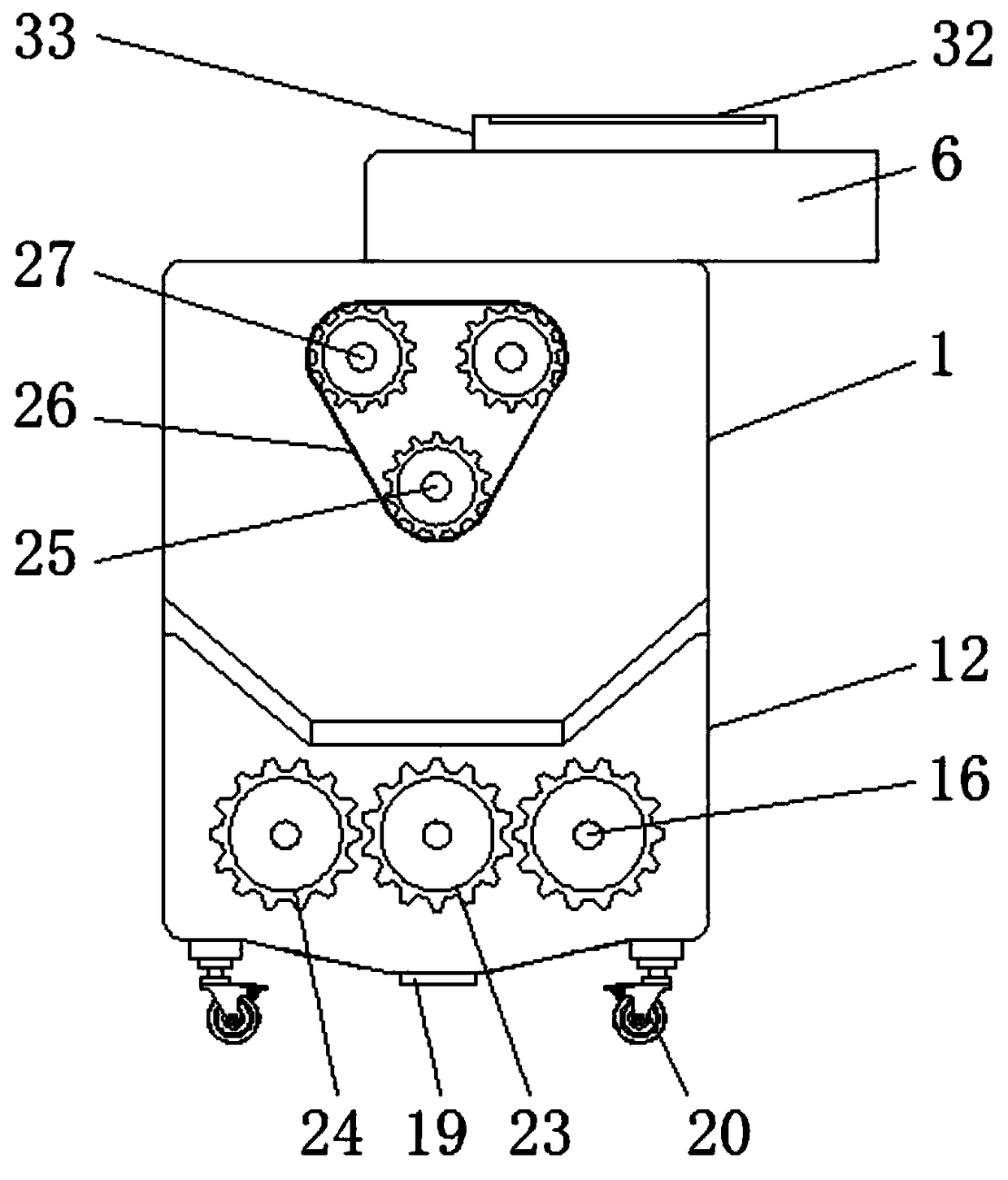 Extrusion-cutting-type smashing device for biomass energy raw material capable of being conveniently stored