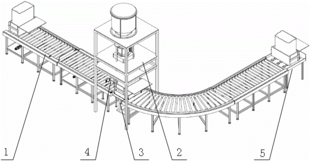 Automatic weighing and boxing device for powder blasting supplies