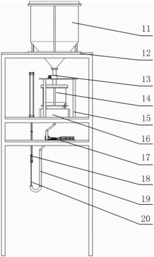 Automatic weighing and boxing device for powder blasting supplies