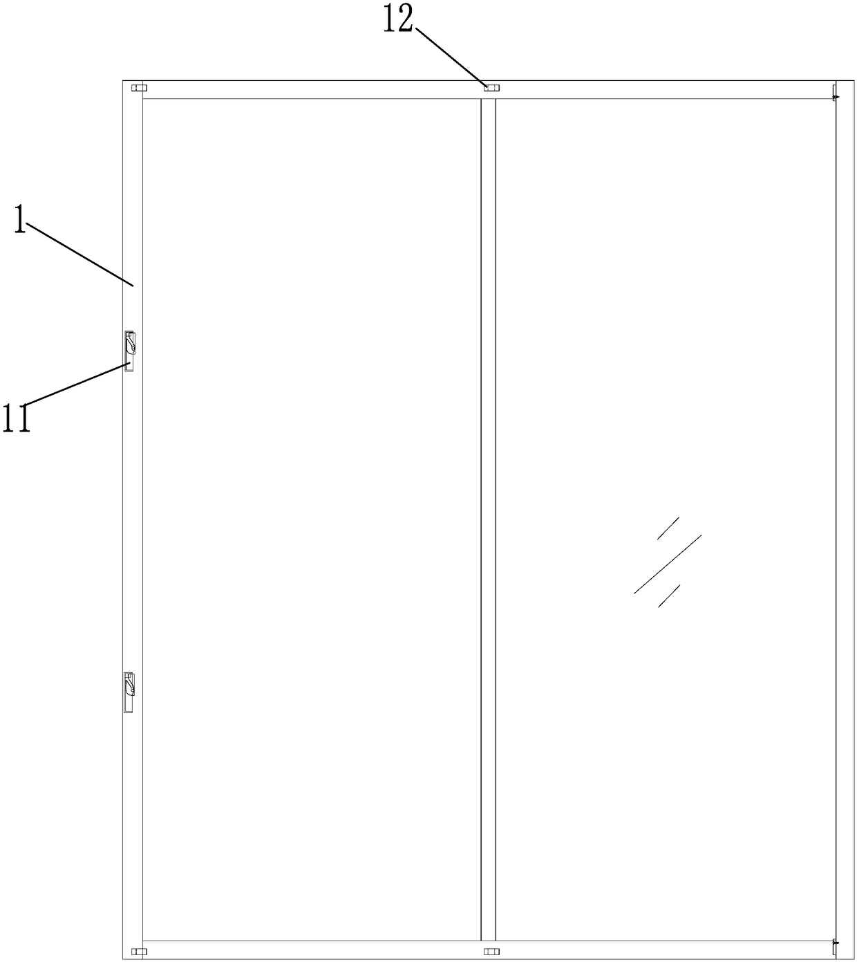 Aluminum alloy translation sealing sliding door and window hardware structure