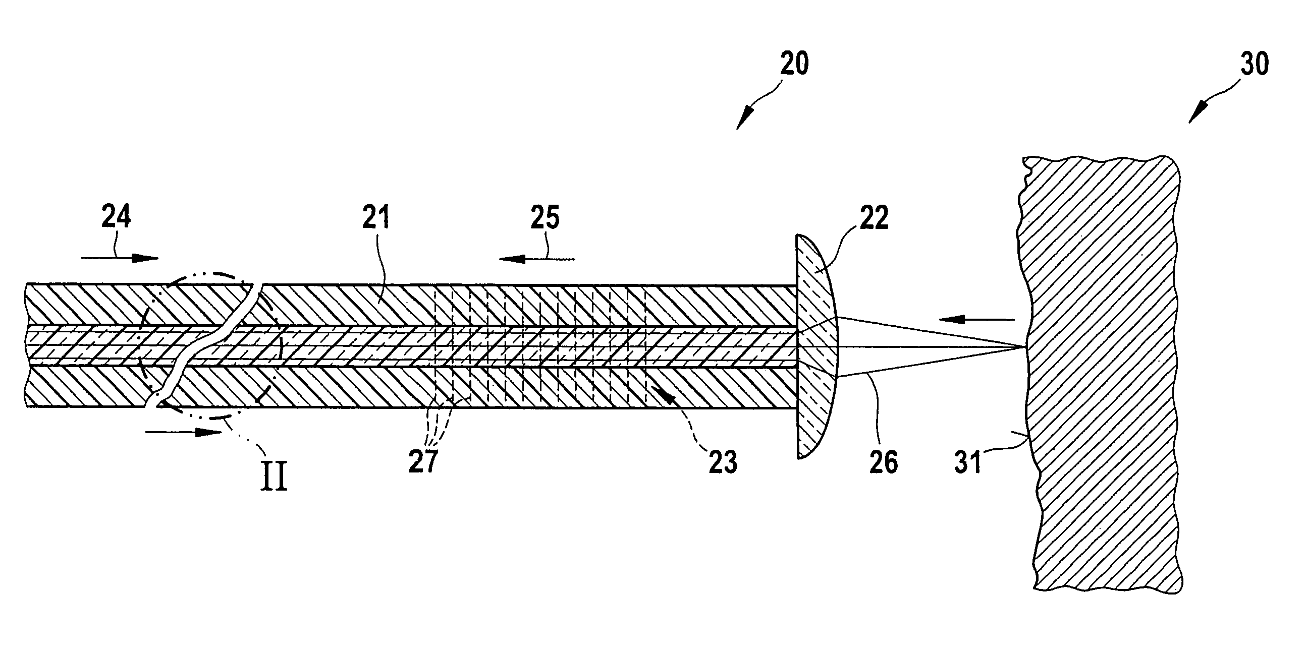 Fiber optic sensor head and interferometric measuring system