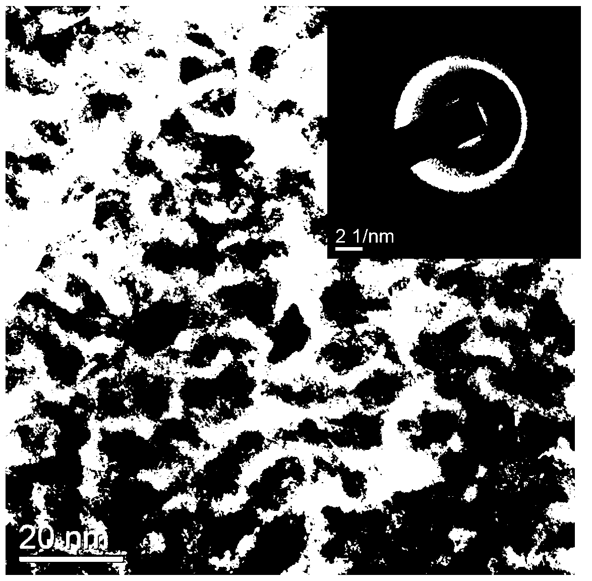 Method for preparing noncrystalline-nanocrystalline composite membrane by adopting co-sputtering method