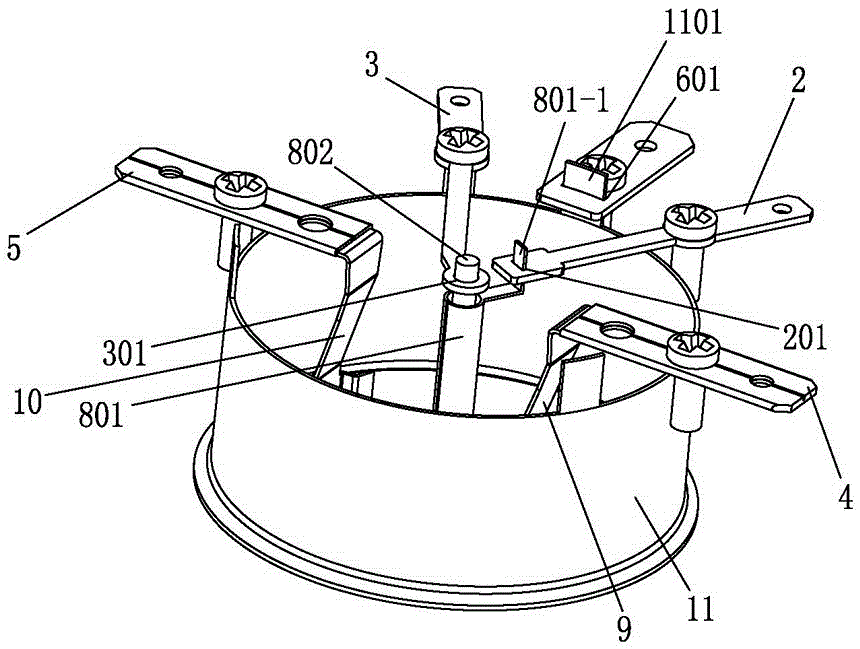 Five-pole waterproof electrical connector