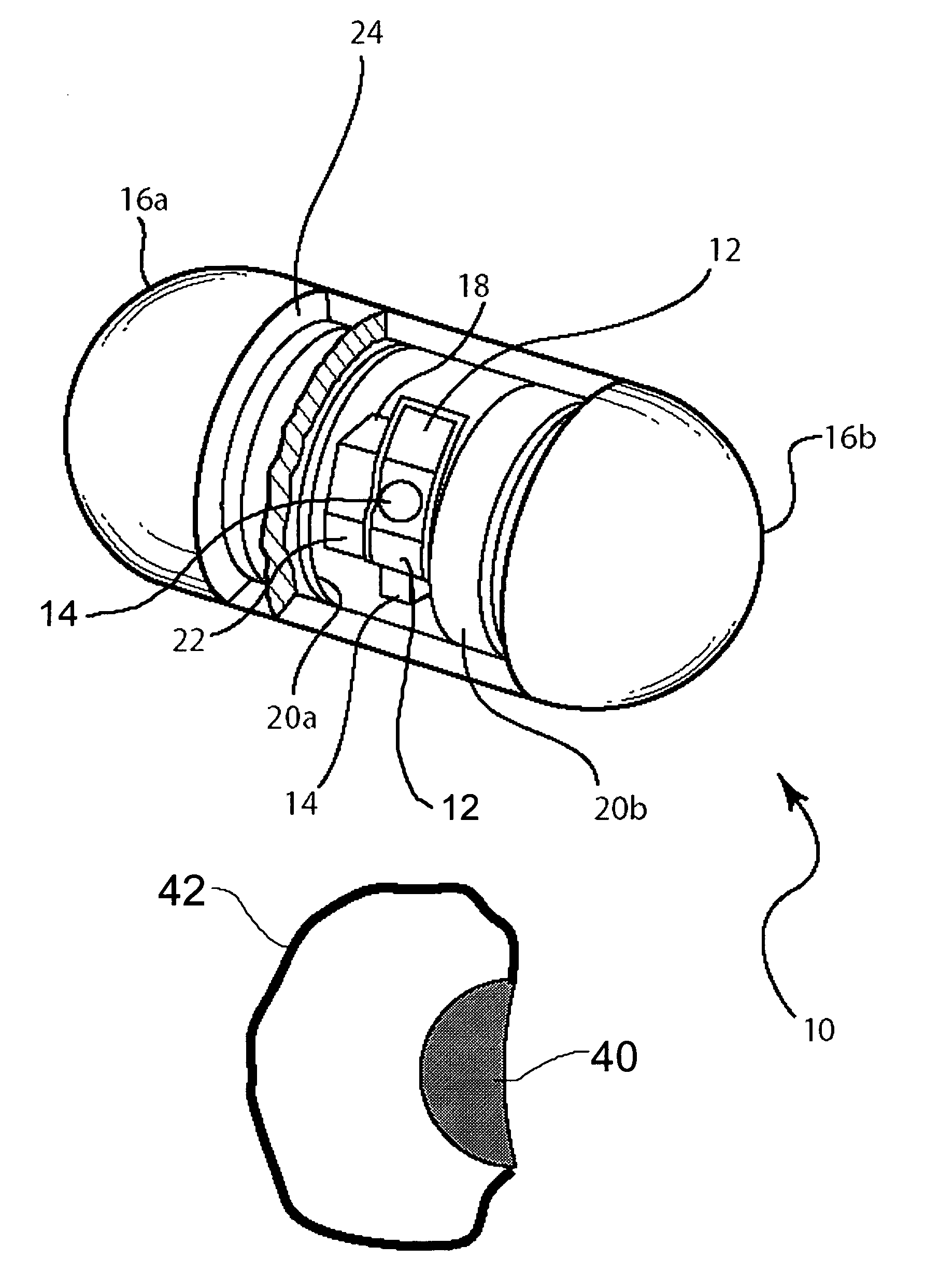 Self-stabilized encapsulated imaging system