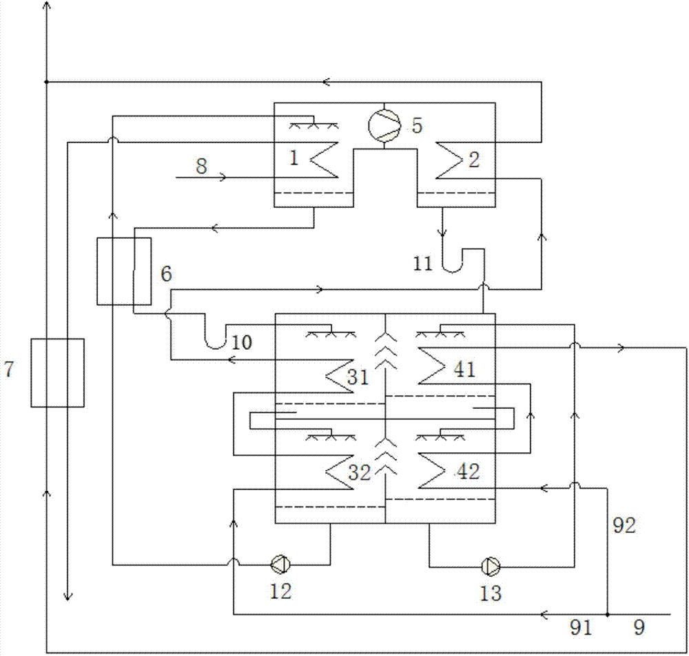 Absorption heat pump unit, heat exchanger unit and heat supply system