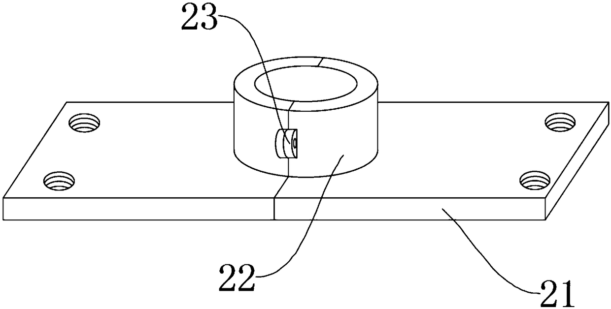 A mounting base for a ground terminal of an electronic device