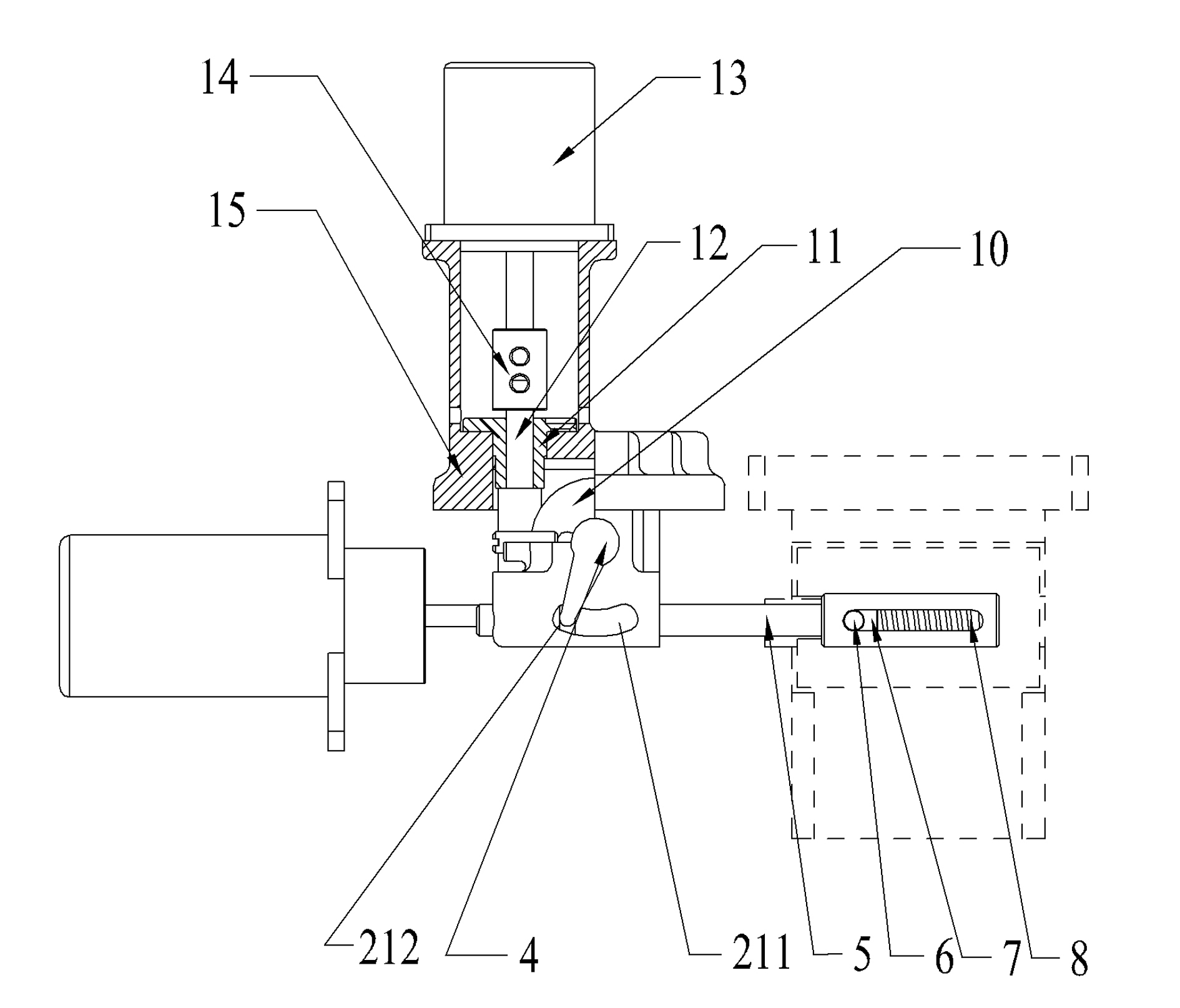 Actuating mechanism for electron speed regulator