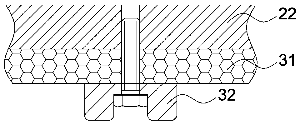 Attached type totally-enclosed safety protection shed for overpass highway hanging basket construction