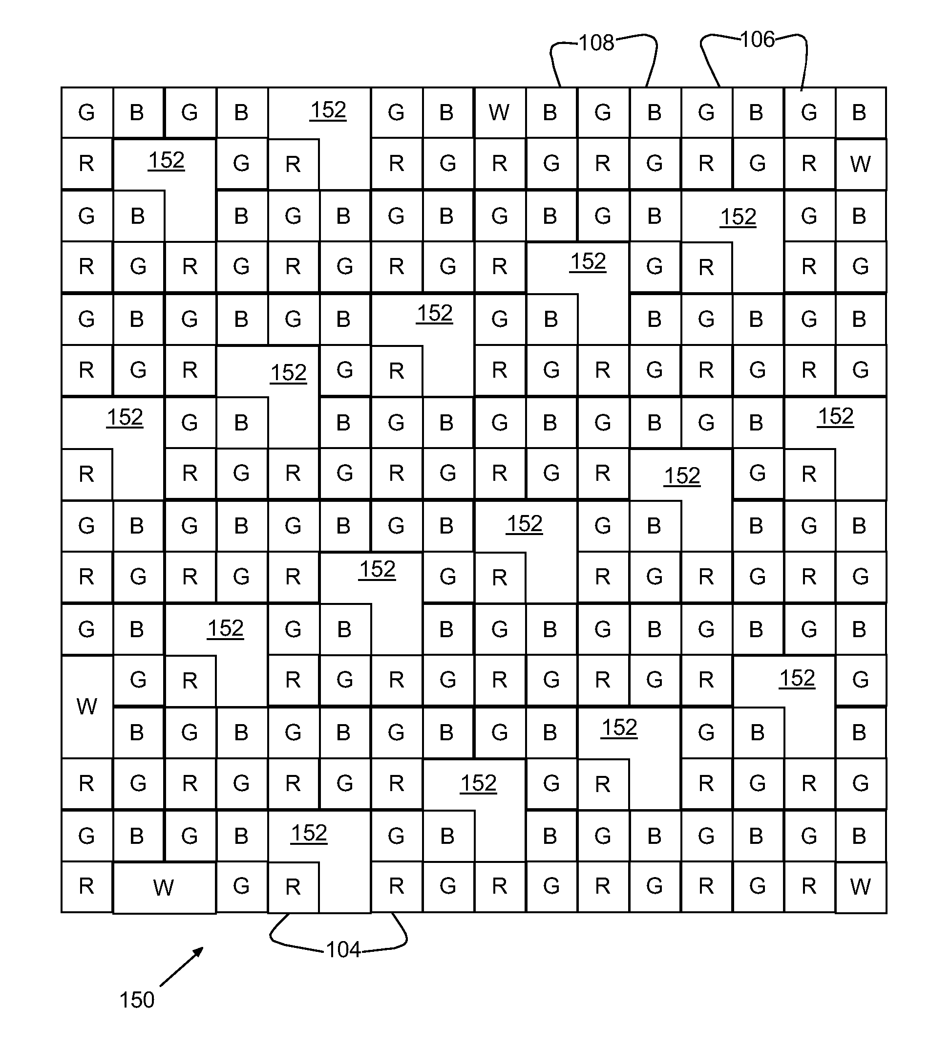 Pixel array, imaging sensor including the pixel array and digital camera including the imaging sensor