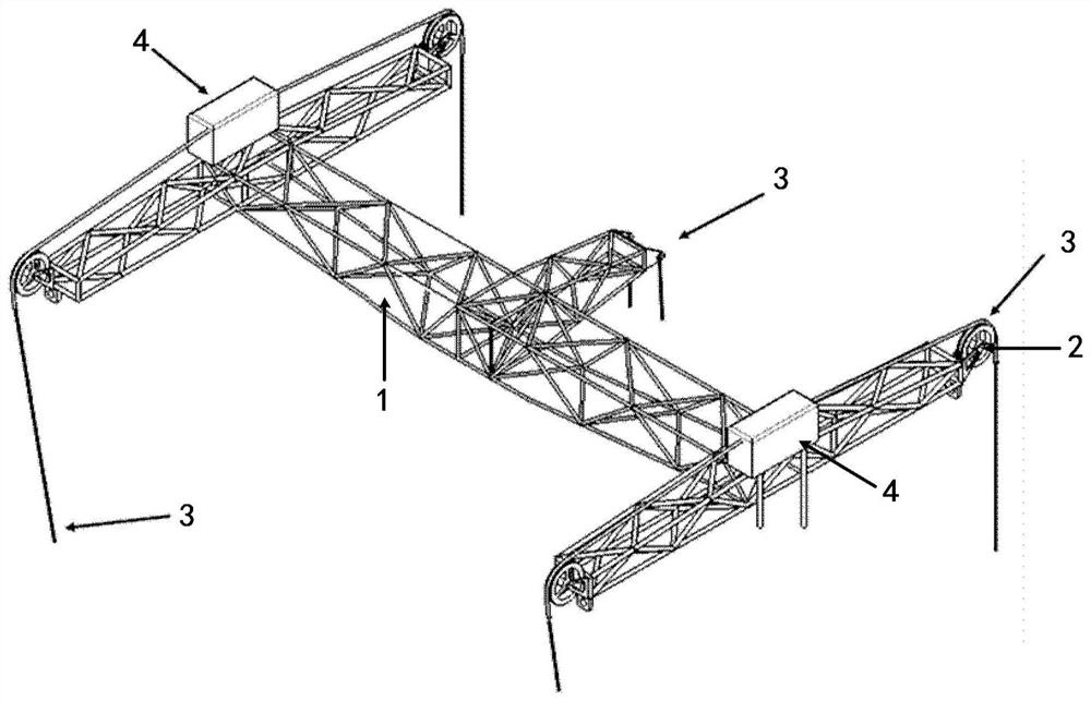 Hoisting flight attitude adjustment throwing device for aircraft