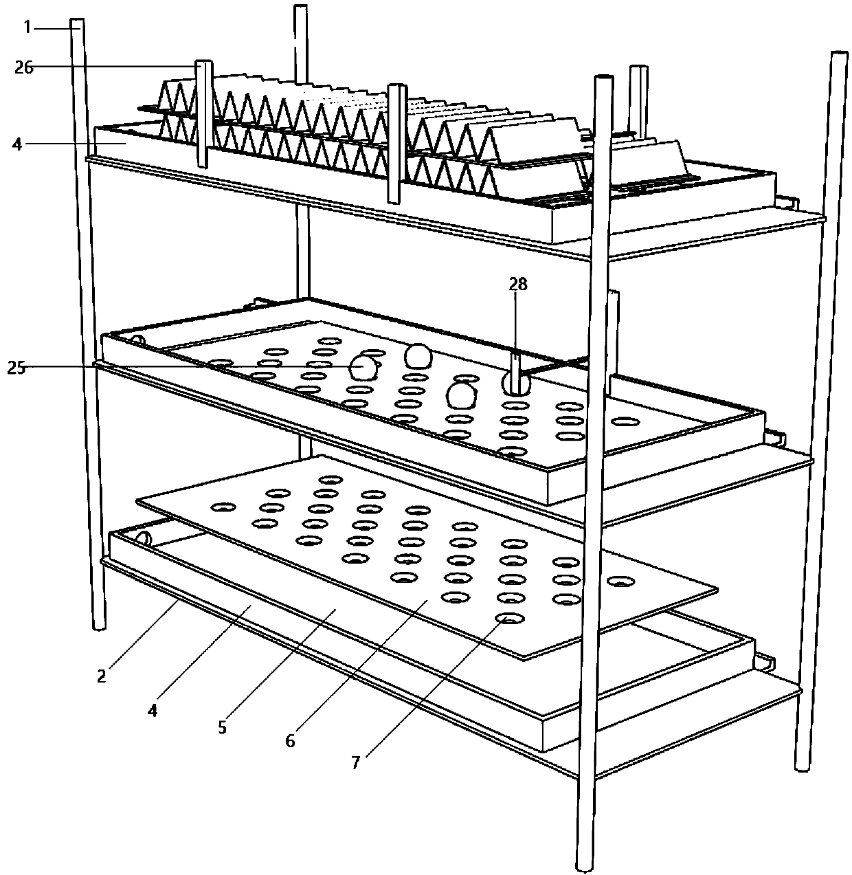 Three-dimensional silkworm breeding special device