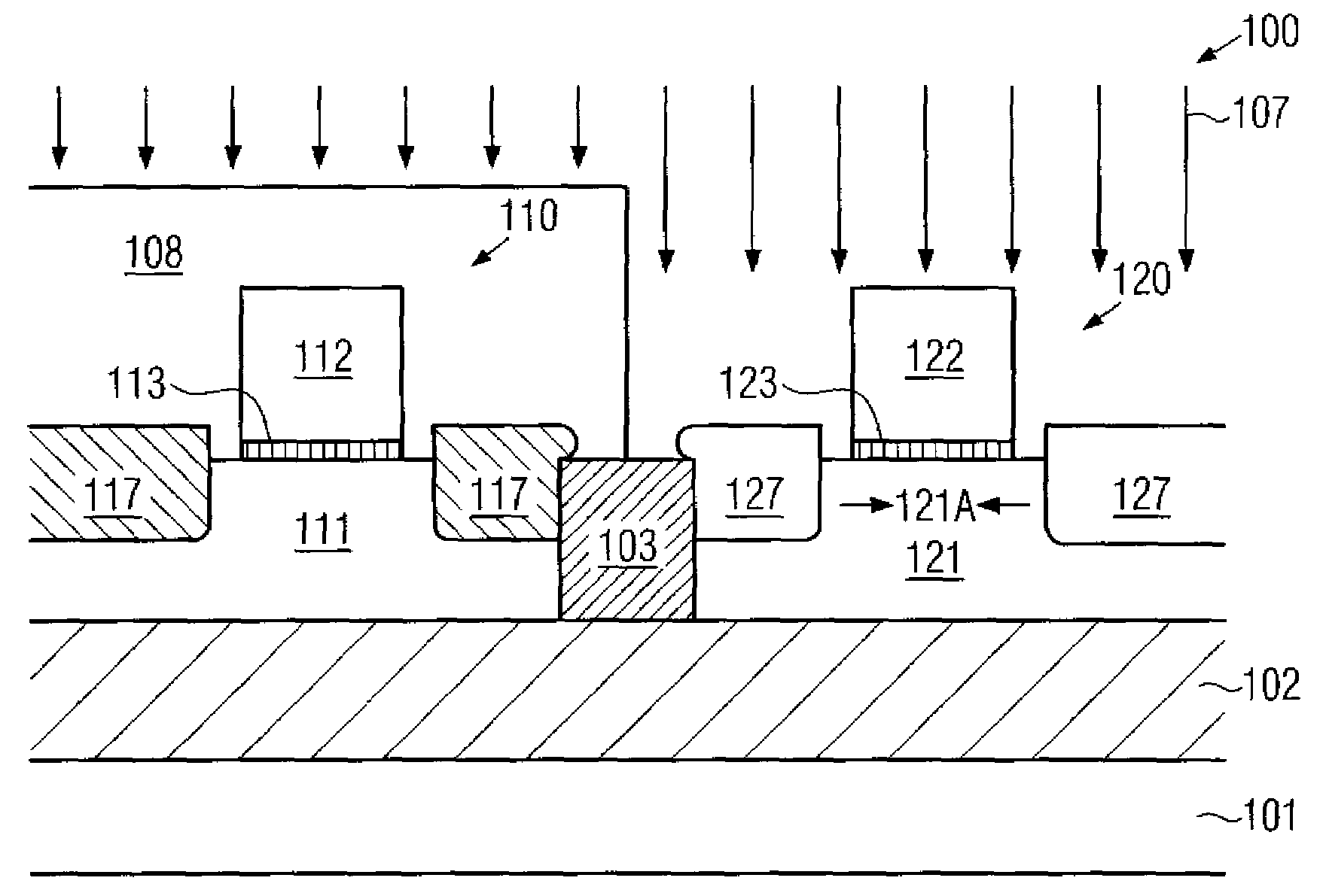 Technique for forming recessed strained drain/source regions in NMOS and PMOS transistors