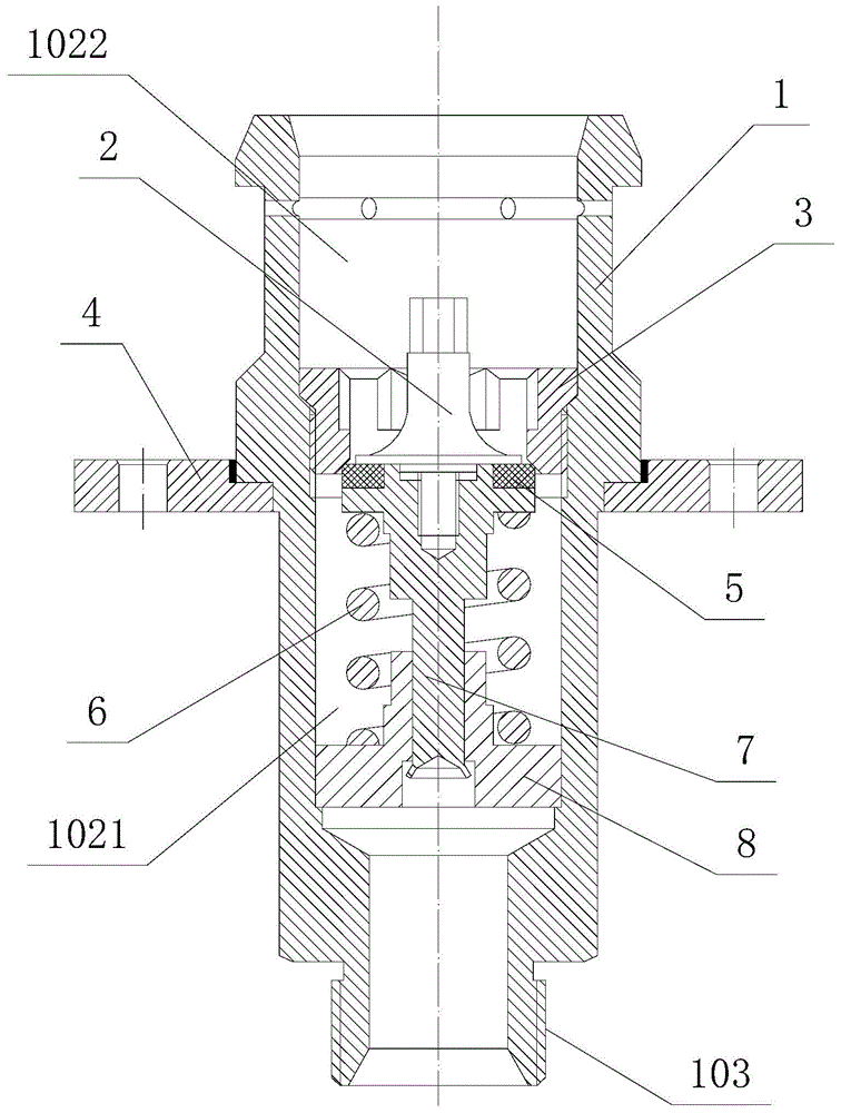 Integrated liquefied gas filling opening (valve) capable of being quickly dismounted inside