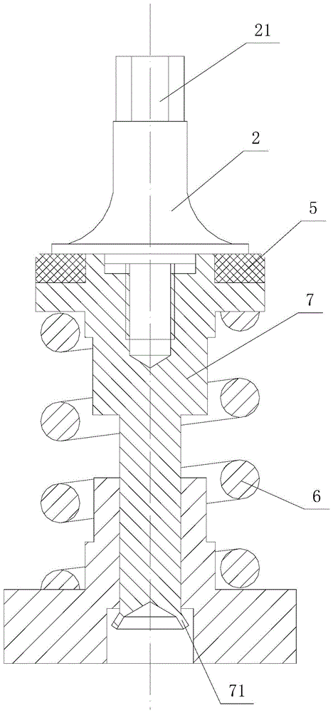 Integrated liquefied gas filling opening (valve) capable of being quickly dismounted inside