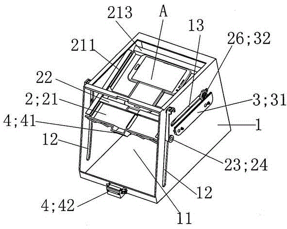 A storage device for automotive electronic equipment