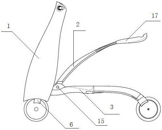 A frame of an electric folding bike