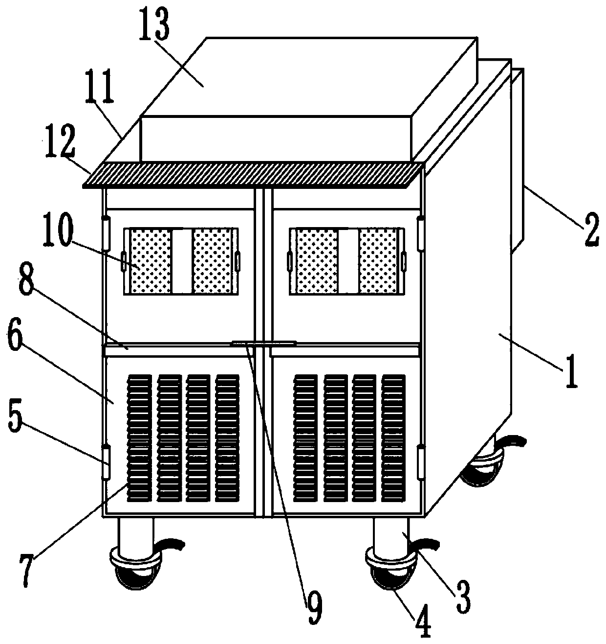 Ventilation filter screen assembly for power cabinet