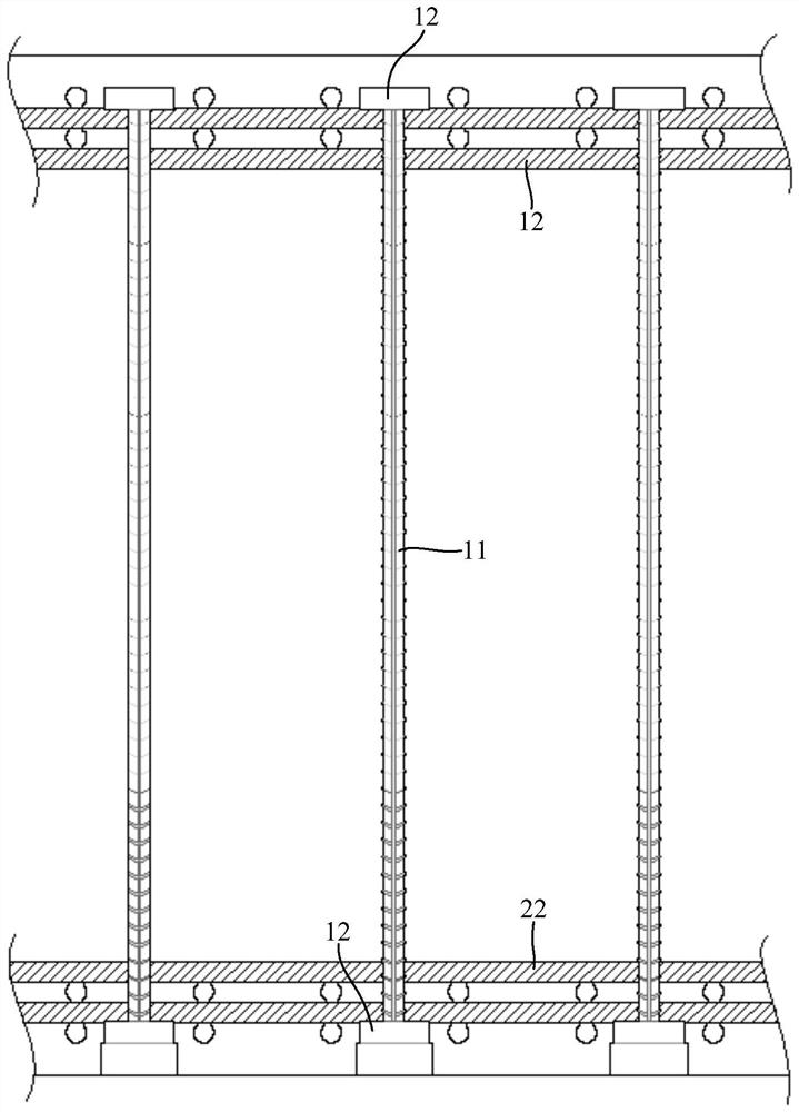 Anti-punching reinforcing steel bar structure and construction method thereof