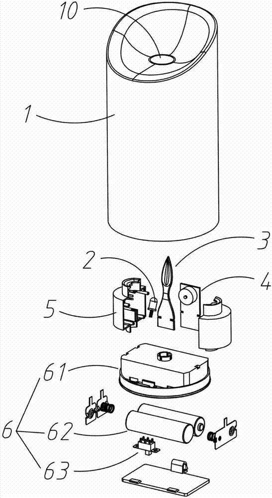 Simulated candle lamp