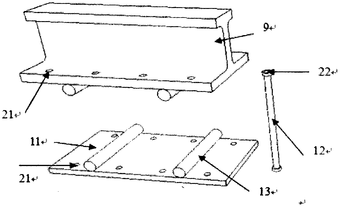 Low-cycle reciprocating test device for concrete member