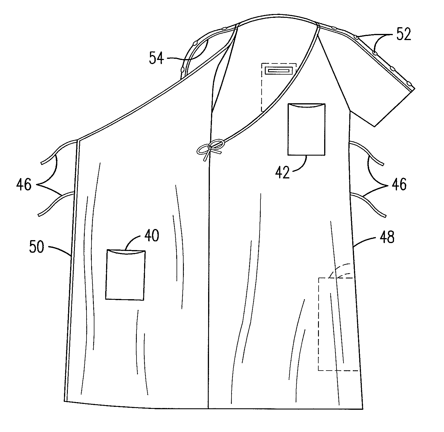 Patient gown for a medical treatment facility