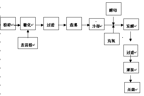 Wheat green beer and preparation method thereof