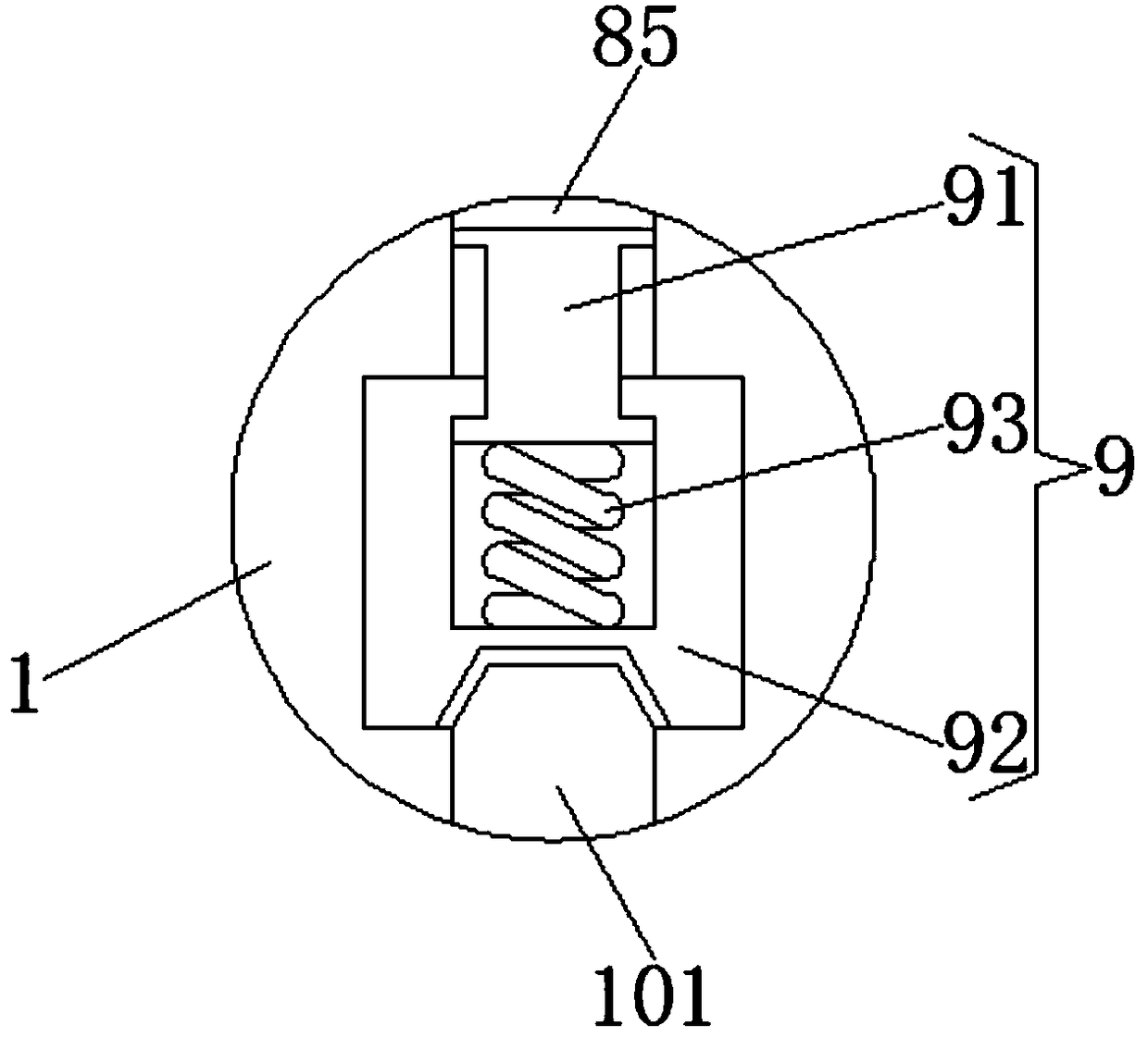 Red wine bottle surface label paper removing device based on dynamic friction