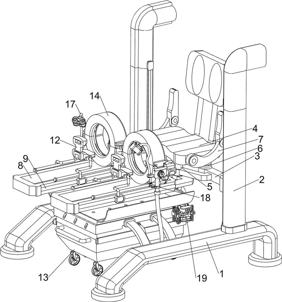 Wound cooling and hygienic nursing device for leg burn patient