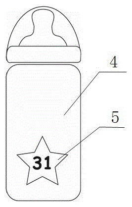 A kind of temperature-sensing milk bottle and production method