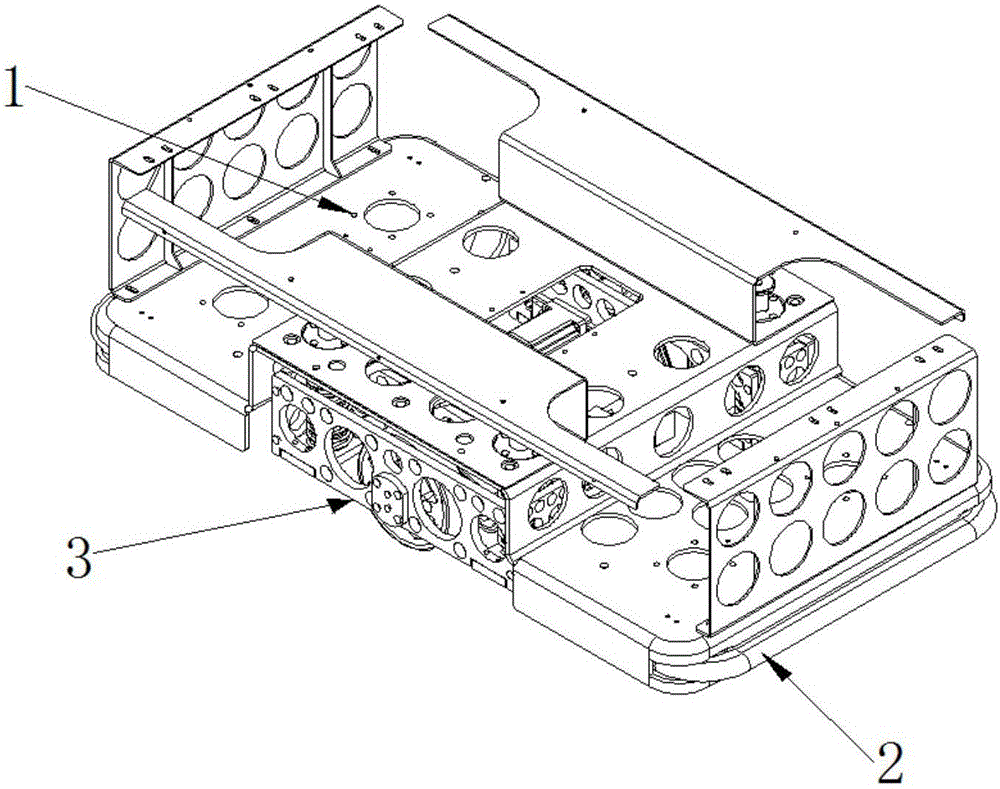 Single-drive two-way type AGV trolley for non-flat ground