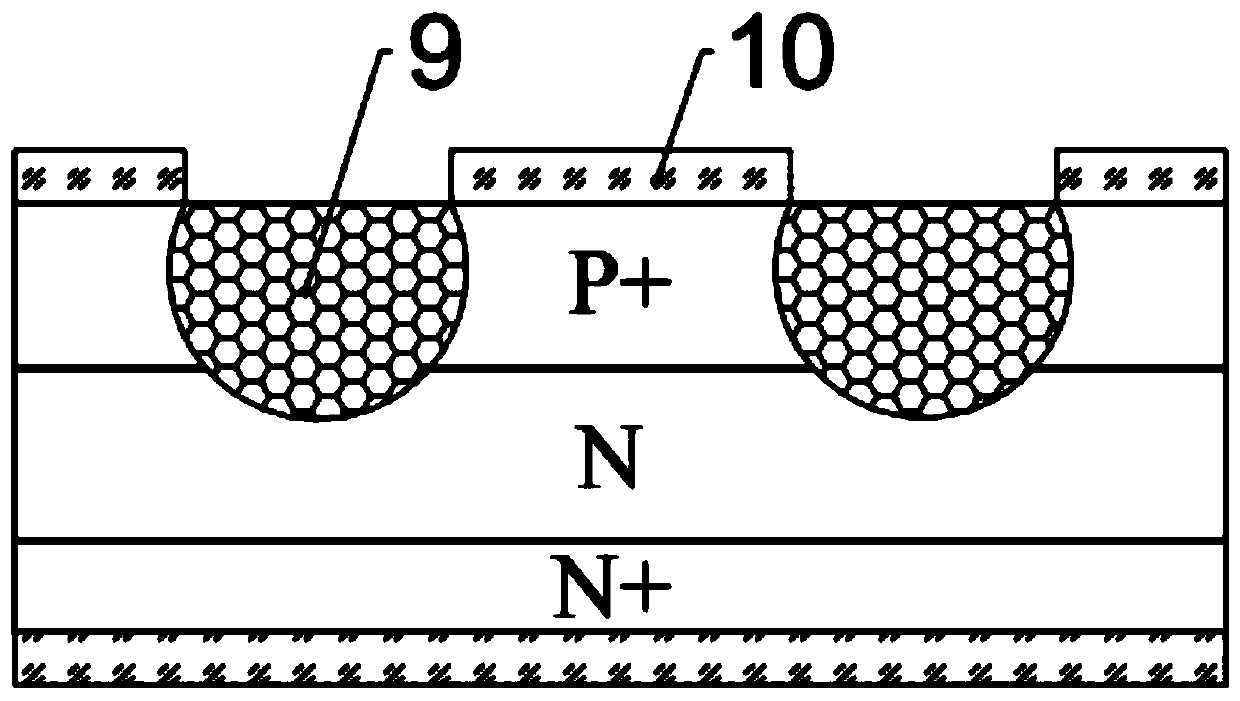 High-reliability photoresist glass passivation chip and processing method thereof