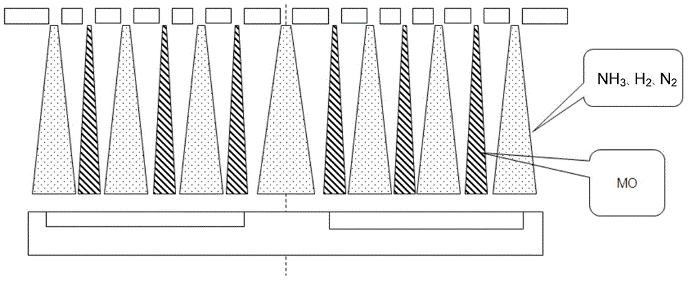 Gas inflowing and cooling device for MOCVD equipment