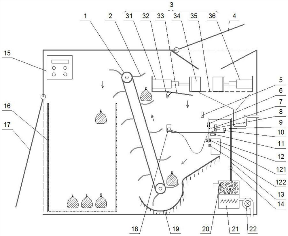 Garbage collection system with vacuumizing packaging function and control method thereof