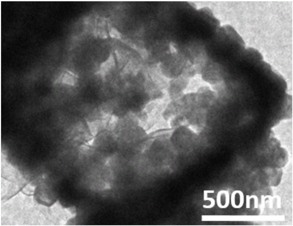 Method for preparing CdS/MoS2 composite hollow-block photocatalyst