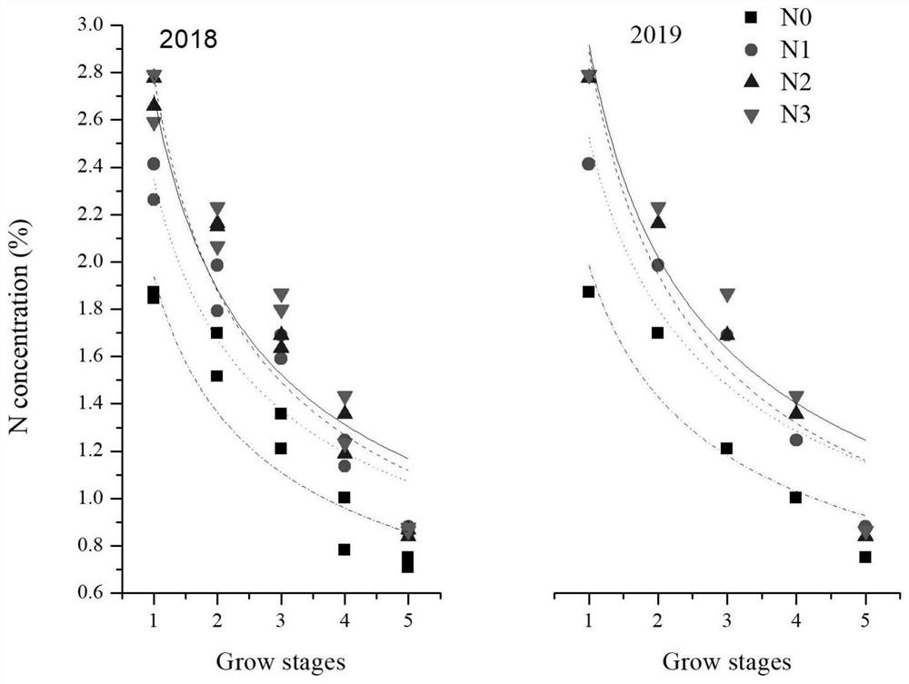 Wheat critical nitrogen concentration dilution curve model and application thereof