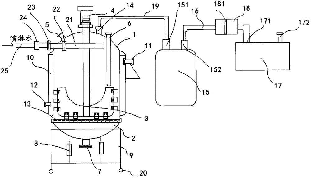 Vacuumized washing evaporation filtration tank