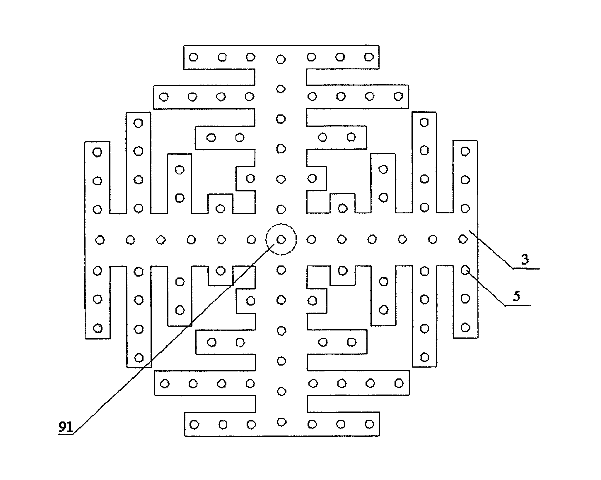 Triphase slurry bed reactor for preparing liquid fuel with synthetic gas